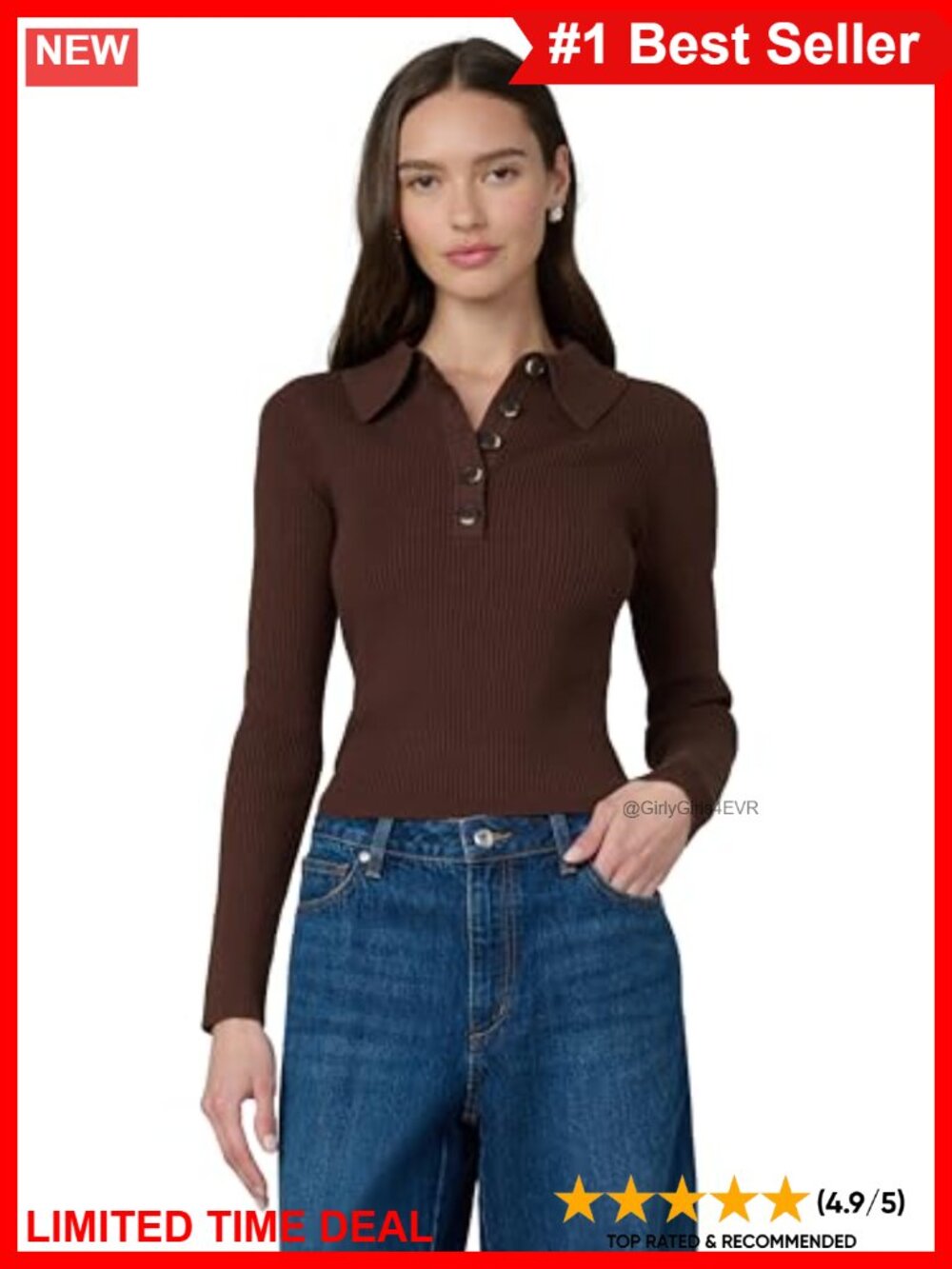 JOE'S JEANS The Lisa Polo Sweater Slim Fit Pullover
